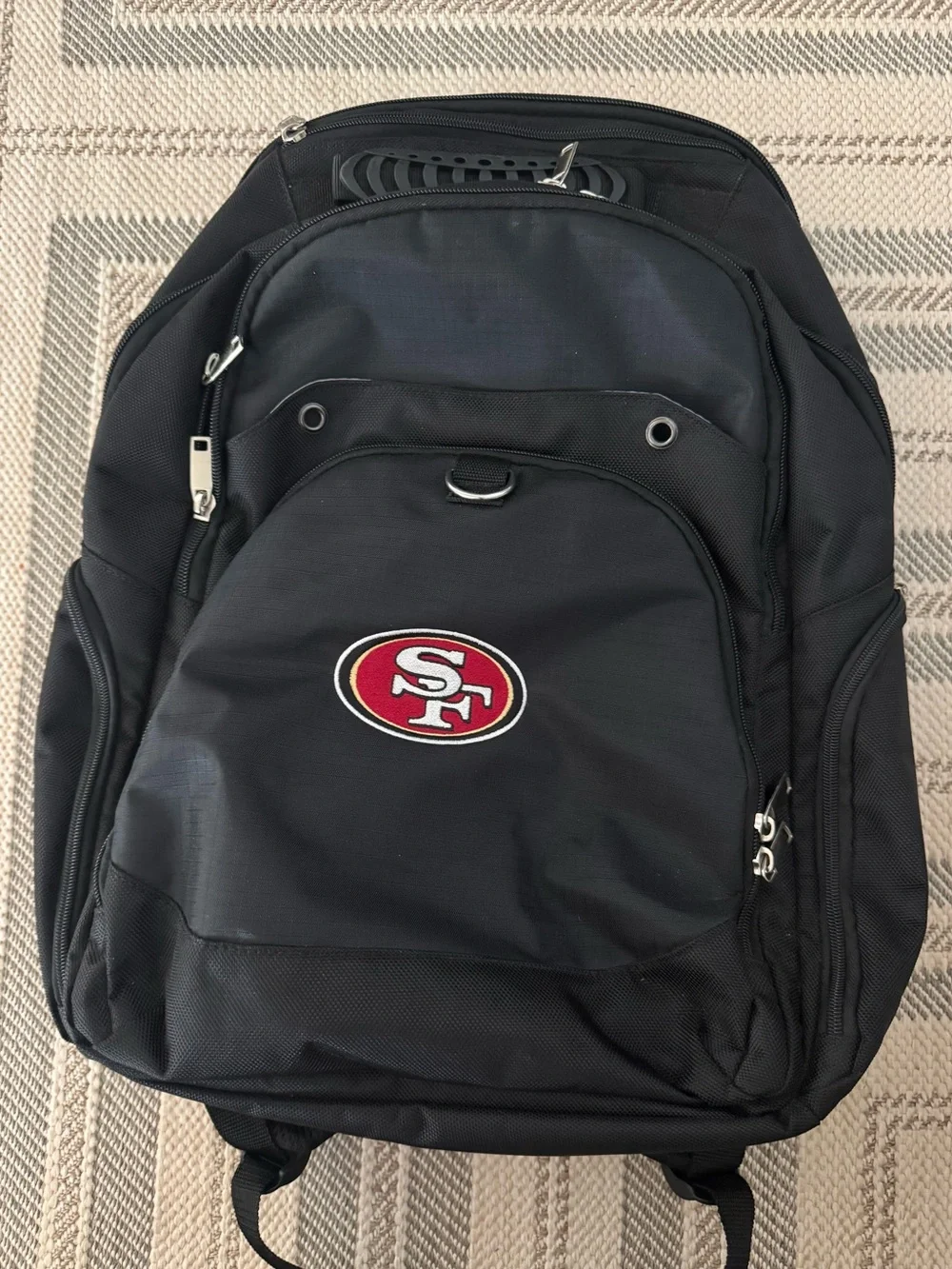 Mercury Luggage San Francisco 49ers NFL Laptop Backpack Black Travel School Like